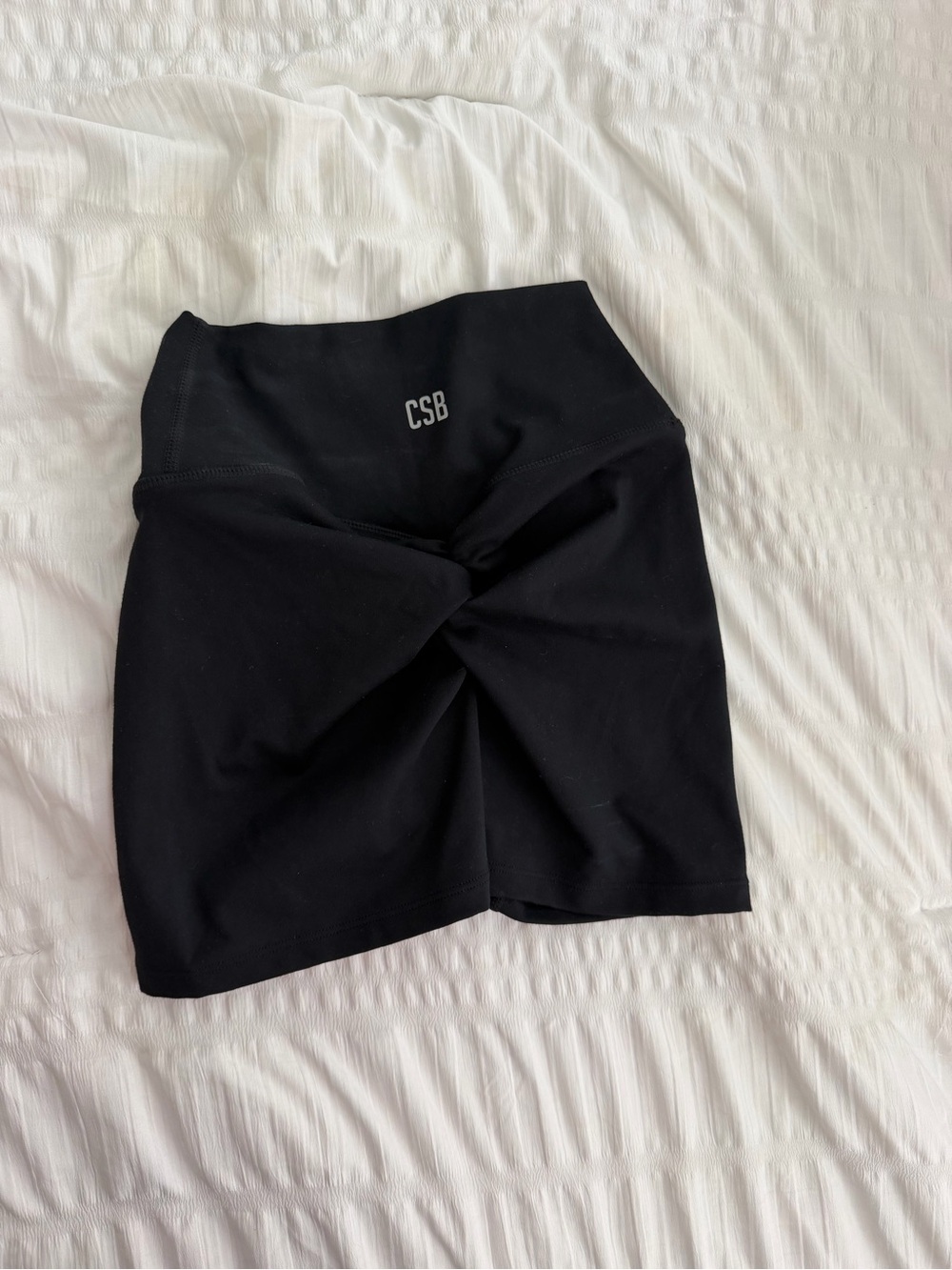 CSB Black Twist-back Active Shorts